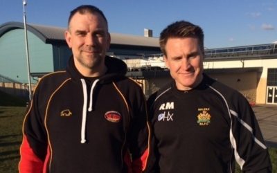 Nationaltrainer Simon Cooper zu Besuch bei Halifax RLFC